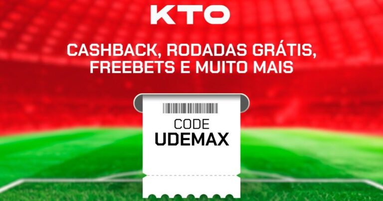 Código de indicação KTO 2026: use UDEMAX em Junho